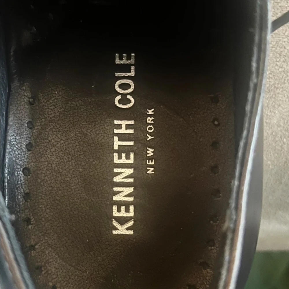 Kennith Cole Classic Black Leather Dress Oxfords Sz 7.5 (40)